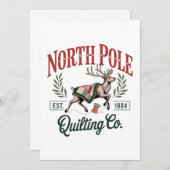 North Pole Quilting Funny Quilting Sewing Lover Dankeskarte (Vorne/Hinten)