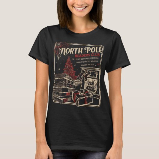 North Pole Readers Club, Weihnachten buchen, Santa T-Shirt (Vorderseite)