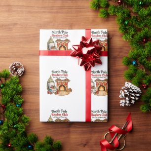 North Pole Readers Club Weihnachtsbücher Xmas Lieb Geschenkpapier