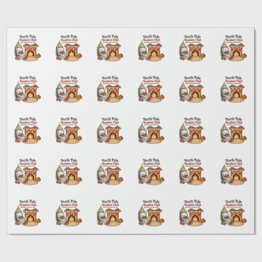 North Pole Readers Club Weihnachtsbücher Xmas Love Geschenkpapier (Flach)