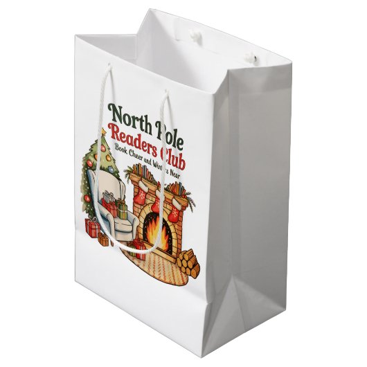 North Pole Readers Club Weihnachtsbücher Xmas Love Mittlere Geschenktüte (Vorderseite Schrägansicht)