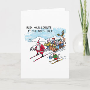 North Pole Rush Hour greeting card Feiertagskarte