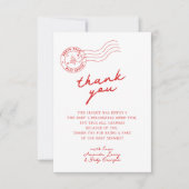 North Pole Santa Christmas Baby Dusche Dankeskarte (Vorderseite)