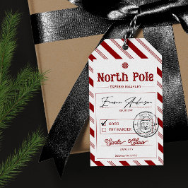 North Pole Santa Christmas Gift Tag Geschenkanhänger
