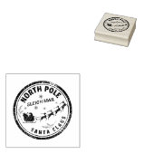 North Pole Santa Claus Sleigh Mail Gummistempel (Stempel)