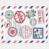 North Pole Santa Mail Christmas Fleecedecke (Vorderseite (Horizontal))