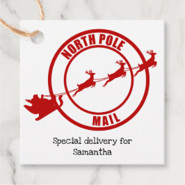 North Pole Santa Mail Rentiere Weihnachtsgeschenke Geschenkanhänger