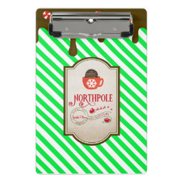 North Pole Santa Shop Weihnachtself Made Mini Klemmbrett