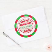 North Pole Santa Special Lieferung Klassischer Run Runder Aufkleber (Umschlag)