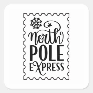 North Pole Santa's Briefmarke Sticker Weihnachten