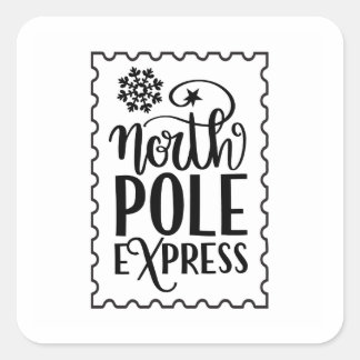 North Pole Santa's Briefmarke Sticker Weihnachten