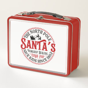 North Pole Santa's Workshop Metall Brotdose