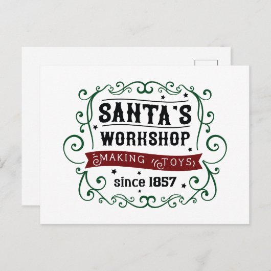 North Pole Santa's Workshop Weihnachten (Vorne/Hinten)