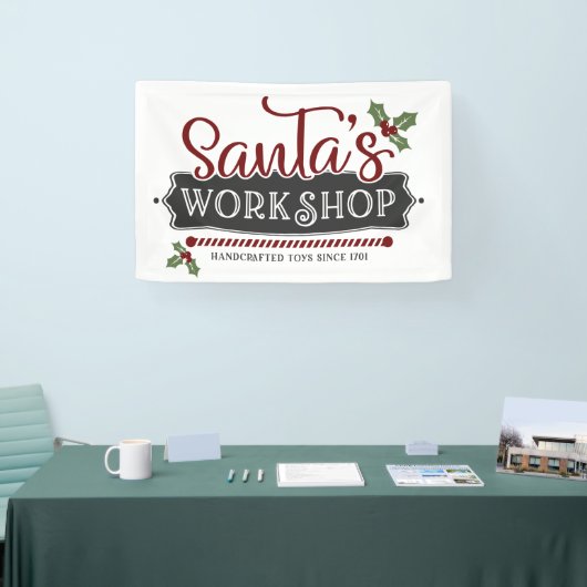 North Pole Santa's Workshop Weihnachten Banner (Messe)