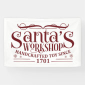 North Pole Santa's Workshop Weihnachten Banner (Horizontal)