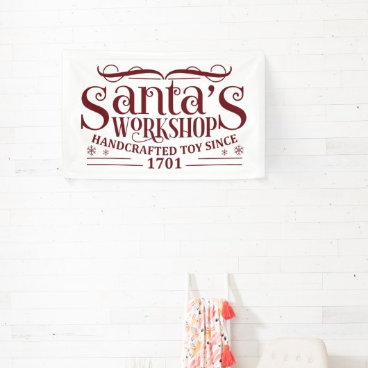 North Pole Santa's Workshop Weihnachten Banner (InSitu)