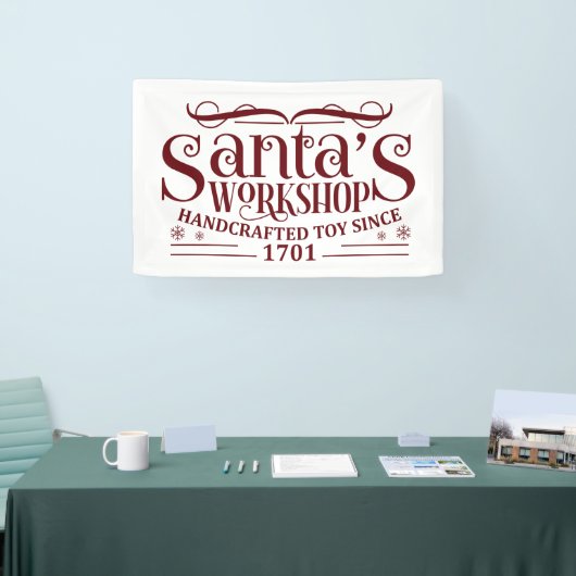 North Pole Santa's Workshop Weihnachten Banner (Messe)