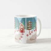 North Pole Scene Holiday Tasse mit Namen (VorderseiteRechts)