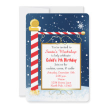 North Pole Signing Weihnachtsfeier Party Einladung
