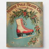 North Pole Skate Co Vintag Sign Fotoplatte (Vorderseite)