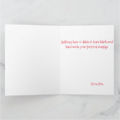 North Pole Snowman Dragon Penguin Weihnachten Karte (Innenseite)