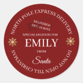 North Pole Special Delivery Stickers (Vorderseite)