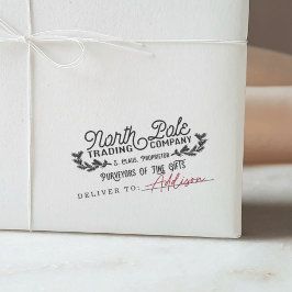 North Pole Trading Company Holiday Gift Briefmarke Permastempel