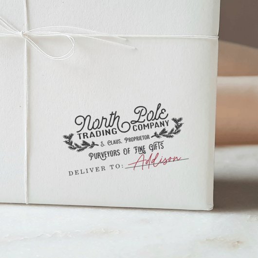 North Pole Trading Company Holiday Gift Briefmarke Permastempel