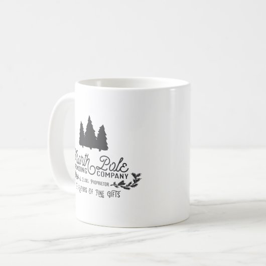North Pole Trading Company Weihnachtslogo Kaffeetasse (Vorderseite Links)