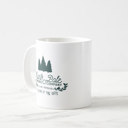 North Pole Trading Company Weihnachtslogo Kaffeetasse (Vorderseite Links)