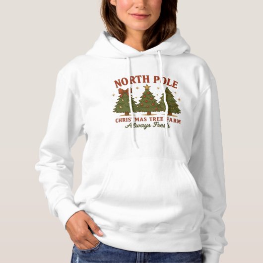 North Pole Tree Farm Hoodie (Vorderseite)