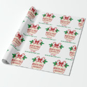 North Pole University Candy Cane Holiday Christmas Geschenkpapier (Ungerollt)