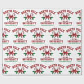 North Pole University Holiday Christmas Geschenkpapier (Flach)