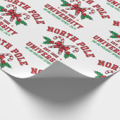 North Pole University Holiday Christmas Geschenkpapier (Ecke)