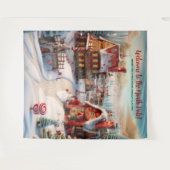 North Pole Village und Santas Workshop Wandteppich (Vorderseite (Horizontal))