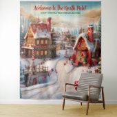 North Pole Village und Santas Workshop Wandteppich (Beispiel)