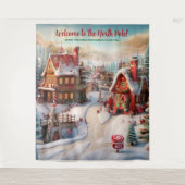 North Pole Village und Santas Workshop Wandteppich (Vorderseite)