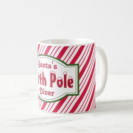 North Pole Weihnachtskaffee-Tasse Kaffeetasse (VorderseiteRechts)
