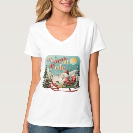 North Pole: Where Magic Never Melts T-Shirt (Vorderseite)