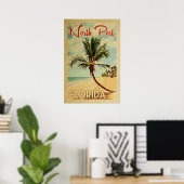 North Port Palm Tree Vintage Travel Poster (Heimbüro)