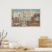 North Queen Street vom Penn Square, Lancaster PA Poster (Küche)