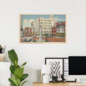 North Queen Street vom Penn Square, Lancaster PA Poster (Heimbüro)