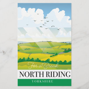 North Riding Yorkshire "für eine Pause" Fotodruck Briefpapier