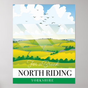 North Riding Yorkshire "für einen Urlaub" Poster
