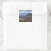 North Rim Gran Canyon - Grand Canyon National Quadratischer Aufkleber (Tasche)