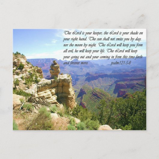 North Rim Grand Canyon Foto mit Bibelverse Postkarte (Vorderseite)