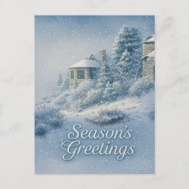 North Rim Lodge Nostalgische Winterlandschaft Feiertagspostkarte