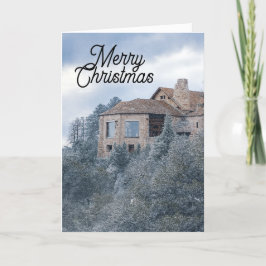 North Rim Lodge Winter Szene Tribute Feiertagskarte