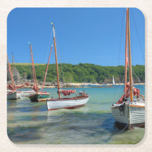 North Sands, Salcombe Rechteckiger Pappuntersetzer
