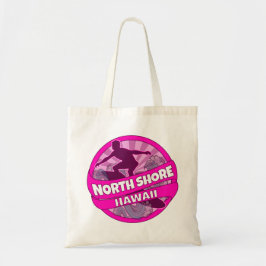 North Shore Hawaii Rosa Surfer Logo Tasche